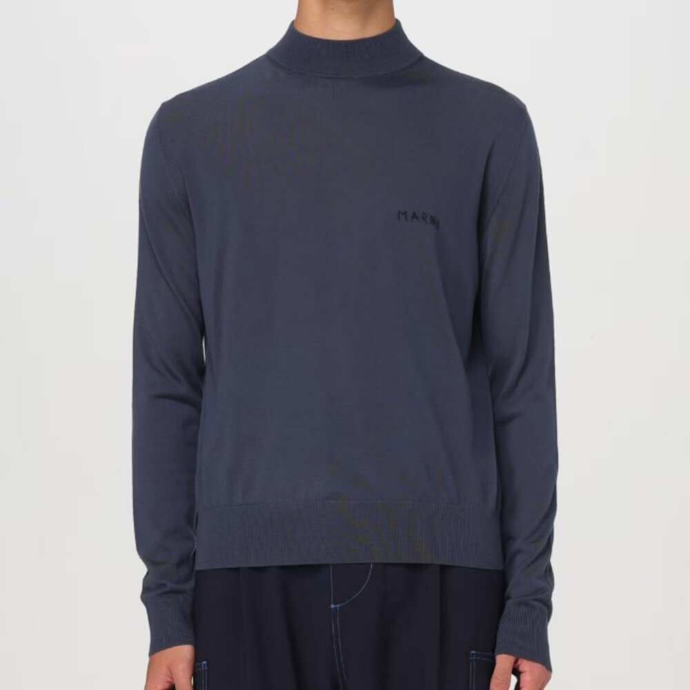 BNWT AW24 MARNI FINE WOOL BLOCKS SWEATER 48